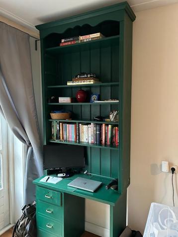 Bureau / boekenkast groen