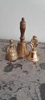 3 messing/koperen tafelbellen, Ophalen