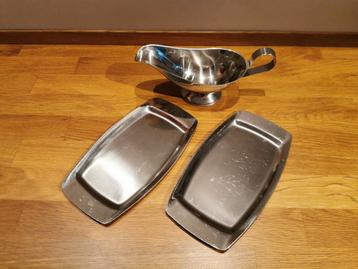 RVS juskom en RVS vleeswaren schaaltjes  beschikbaar voor biedingen