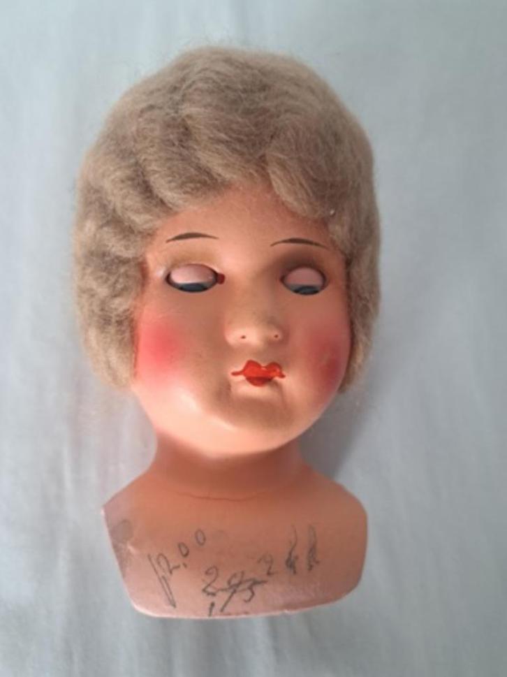 Poppenkop poppenhoofd 2 verschillende nr. 4 + 5, Verzamelen, Poppen, Pop, Ophalen