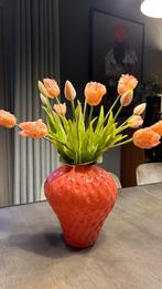 Aardbei vaas, Huis en Inrichting, Woonaccessoires | Vazen, Overige kleuren, Ophalen of Verzenden, Minder dan 50 cm, Glas