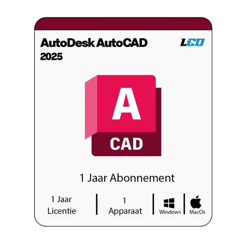 AutoCAD 2025 Origineel | NL | Direct Geleverd, Computers en Software, Ontwerp- en Bewerkingssoftware, Nieuw, MacOS, Windows, iOS