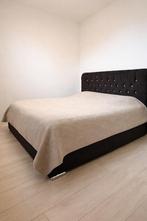 160x200 twee persoons bed boxspring zwart, Zwart, Tweepersoons, Ophalen of Verzenden, Zo goed als nieuw