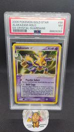 Pokemon kaart Gold Star Alakazam Ex Crystal Guardians PSA 7, Ophalen of Verzenden, Losse kaart, Zo goed als nieuw