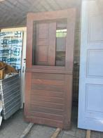 Nieuwe Hardhouten voordeur 93.5 x 212.5 cm, Doe-het-zelf en Verbouw, Deuren en Horren, Ophalen, Gebruikt, 80 tot 100 cm, Buitendeur