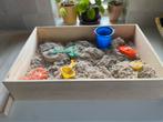 Kinetisch zand in speeldoos met deksel, Ophalen, Zo goed als nieuw