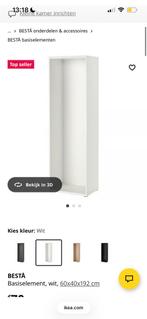 IKEA Besta basiselement wit twee stuks. 60 x 40 x 192, Ophalen, 25 tot 50 cm, 50 tot 100 cm, Minder dan 100 cm