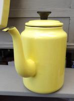 geel emaille koffiekan/ brocante koffiekan email, Antiek en Kunst, Antiek | Emaille, Ophalen of Verzenden