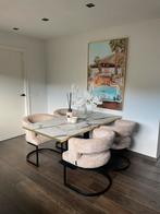 Eettafel marmer wit 170 x 90, Ophalen, 50 tot 100 cm, Zo goed als nieuw, 150 tot 200 cm