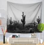 Cactus Wandkleed / 3D Wand Kleed Zwart Wit Natuur Muurkleed, Verzenden, Nieuw, Wit, Rechthoekig
