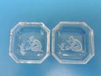 2 glazen zoutbakjes, Ophalen of Verzenden