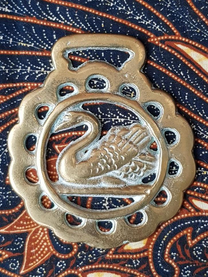 Mooi origineel oud zwaan kleppermannetje uit Engeland., Antiek en Kunst, Antiek | Koper en Brons, Koper, Ophalen of Verzenden