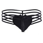 Zwarte leren heren touwen g-string / string sexy leer gay, Kleding | Heren, Verzenden, Zwart, Slip