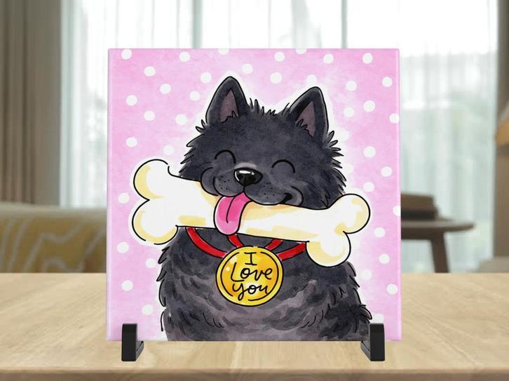 Schipperke Tegel - Blond Stijl, Huis en Inrichting, Woonaccessoires | Overige, Nieuw, Verzenden