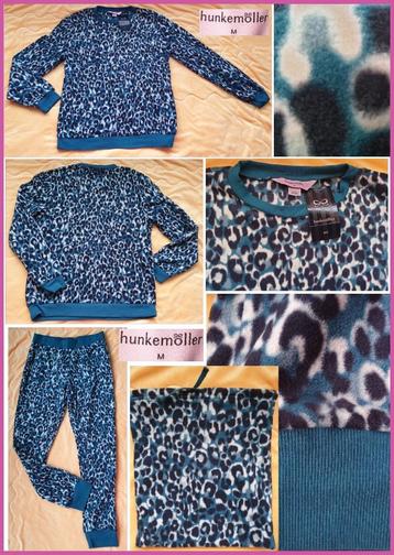 Nieuwe fleece pyjama met dierenprint van HUNKEMÖLLER maat M beschikbaar voor biedingen