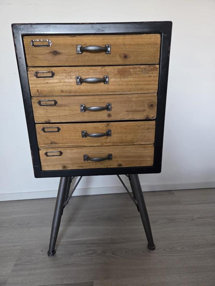 Kastje, Huis en Inrichting, Kasten | Ladekasten, Gebruikt, Minder dan 100 cm, Minder dan 50 cm, 25 tot 50 cm, Metaal, 3 of 4 laden