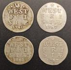 4x Dubbele Wapenstuiver West-Friesland, Postzegels en Munten, Munten | Nederland, Vóór koninkrijk, Setje, Zilver, Overige waardes