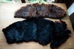 2 gebruikte vacht kragen donkerbruin + zwart - samen 10,-, Ophalen of Verzenden, Zo goed als nieuw, Overige typen