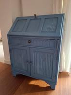 Blauw vintage secretaire kastje, Huis en Inrichting, Ophalen, Gebruikt, Vintage, Grenenhout
