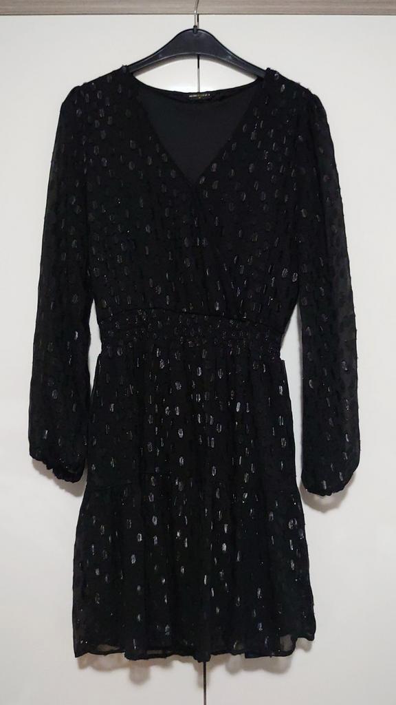 Zwarte jurk van Melting Stockholm, Kleding | Dames, Jurken, Zo goed als nieuw, Maat 38/40 (M), Zwart, Boven de knie, Ophalen of Verzenden
