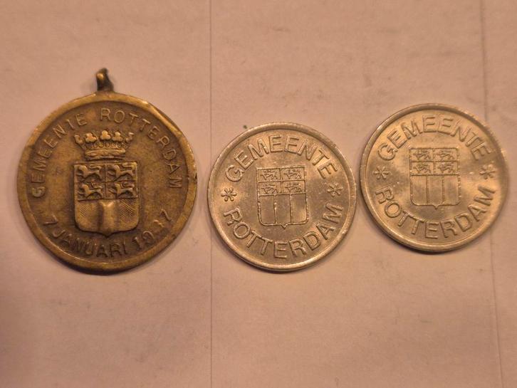 Bijzondere Gemeente Rotterdam Penningen & Gildepenning 1937, Postzegels en Munten, Penningen en Medailles, Overige materialen