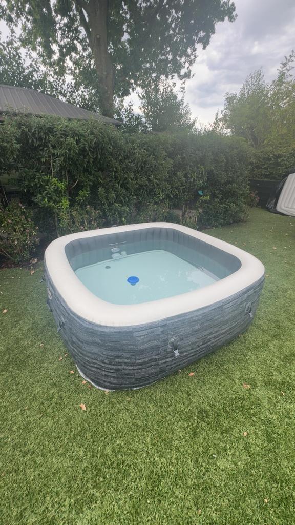 Intex PureSpa Greystone Deluxe Bubble Therapy 6 personen, Tuin en Terras, Zwembad-toebehoren, Zo goed als nieuw, Ophalen of Verzenden