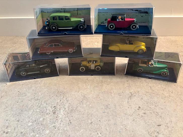 Kuifje 1/43 modelauto's, Hobby en Vrije tijd, Modelauto's | 1:43, Zo goed als nieuw, Auto, Overige merken, Ophalen of Verzenden