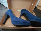 Hoge hakken maat 42 blauw suede, Blauw, Ophalen of Verzenden, Schoenen met hoge hakken, Onbekend