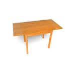 Vintage blank fineerhouten tafel, Ophalen, Gebruikt, 100 tot 150 cm, Vintage