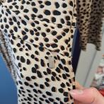 Anna van Toor jurk beige / zwart luipaard printje mt L 45951, Kleding | Dames, Anna van Toor, ., Maat 42/44 (L), Ophalen of Verzenden