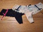 2 dames strings maat L, Kleding | Dames, Verzenden, Zwart, String