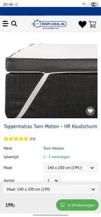 Twin Motion topper Nieuw! 140x200, Huis en Inrichting, Slaapkamer | Matrassen en Bedbodems, Ophalen, 140 cm, 200 cm, Nieuw