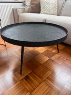 Zwarte betonlook salontafel, Huis en Inrichting, Tafels | Salontafels, Ophalen, 50 tot 100 cm, Rond, 50 tot 100 cm