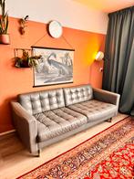 Ikea bank grijs leer, Huis en Inrichting, Banken | Bankstellen, Ophalen, Gebruikt, 150 tot 200 cm, Chesterfield