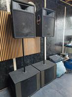 Peavey Speakerset - 4 speakers, 2000W totaal, Gebruikt, 120 watt of meer, Front, Rear of Stereo speakers, Ophalen