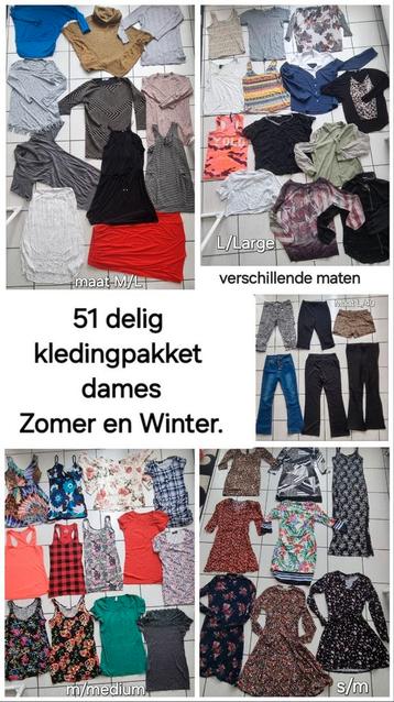 51 delig kledingpakket dames zomer en winter maat s-xl. 20 K beschikbaar voor biedingen