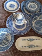 Veel prachtig blauw wit Engels serviesdelen, Antiek en Kunst, Antiek | Servies compleet, Ophalen of Verzenden