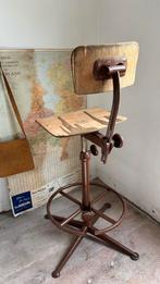 Kruk industrieel stoel schoolstoel draaibaar, Draaibaar, Gebruikt, 60 tot 90 cm, Ophalen of Verzenden