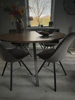 Ronde eetkamertafel, Huis en Inrichting, Ophalen, 100 tot 150 cm, Rond, Zo goed als nieuw