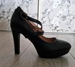 Pumps maat 40 high heels zwart plateau zool Jumex, Ophalen of Verzenden, Zo goed als nieuw, Zwart
