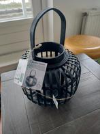 Zwarte bamboe lantaarn, Overige materialen, Zwart, Ophalen of Verzenden, Zo goed als nieuw