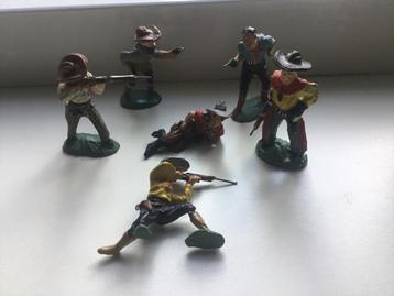 Vintage Speelgoed Cowboys - Set van 6 beschikbaar voor biedingen