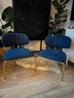LOODS 5 lounge chair jolien gold/dark blue, Huis en Inrichting, Fauteuils, Nieuw, Minder dan 75 cm, Ophalen of Verzenden