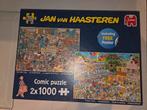 Jan van Haasteren 2x1000: Muziekwinkel & Vakantie, Ophalen of Verzenden, 500 t/m 1500 stukjes, Zo goed als nieuw, Legpuzzel