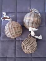 Riviera Maison rattan Kerstballen, Ophalen of Verzenden, Zo goed als nieuw