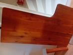 Zelfgemaakt houten bureaublad met poot, Ophalen, Zo goed als nieuw