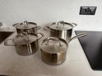 Kookpannen set + soeppan, Huis en Inrichting, Gebruikt, Inductieplaat, Rvs, Ophalen