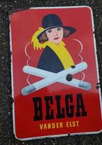 Vintage Belga van der Elst emaillen reclame bord sigaretten, Verzamelen, Merken en Reclamevoorwerpen, Reclamebord, Gebruikt, Ophalen of Verzenden