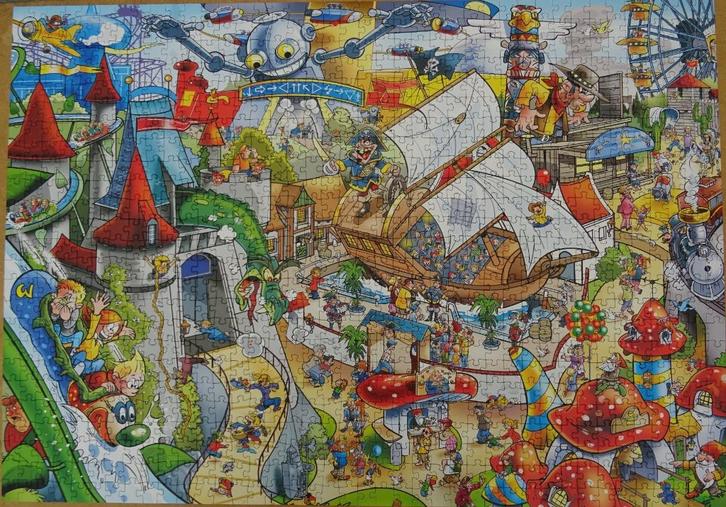 2 Legpuzzels van 1000 stukjes Als nieuw, Hobby en Vrije tijd, Denksport en Puzzels, Zo goed als nieuw, Legpuzzel, 500 t/m 1500 stukjes