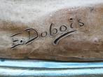 Groot terracotta borstbeeld jonge vrouw door E. Dubois, Antiek en Kunst, Curiosa en Brocante, Ophalen of Verzenden
